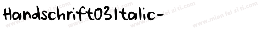 Handschrift03Italic字体转换