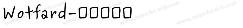 Wotfard字体转换