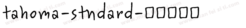 tahoma-stndard字体转换