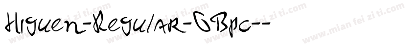 Higuen-Regular-GBpc-字体转换