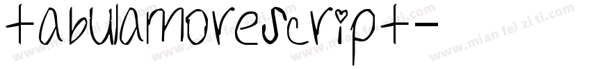 tabulamorescript字体转换