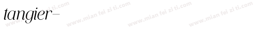 tangier字体转换