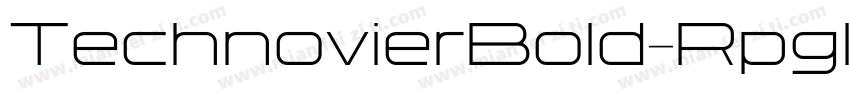 TechnovierBold-Rpgl字体转换