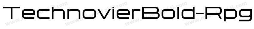 TechnovierBold-Rpgl字体转换