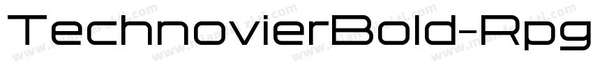 TechnovierBold-Rpgl字体转换