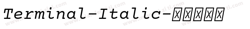 Terminal-Italic字体转换