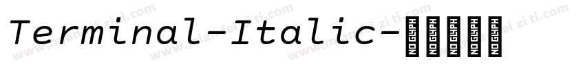 Terminal-Italic字体转换