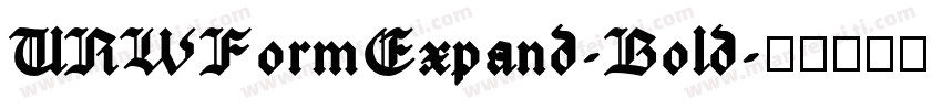 URWFormExpand-Bold字体转换