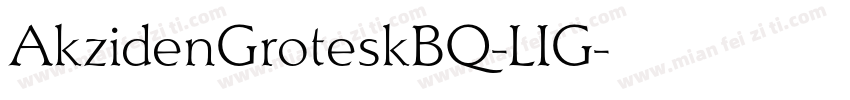 AkzidenGroteskBQ-LIG字体转换