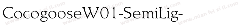 CocogooseW01-SemiLig字体转换