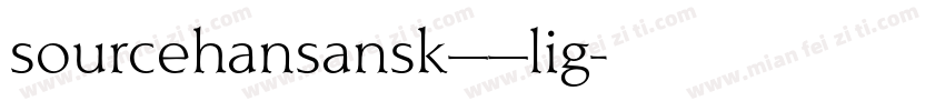 sourcehansansk——lig字体转换