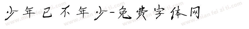 少年已不年少字体转换
