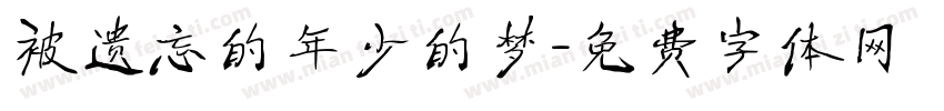 被遗忘的年少的梦字体转换