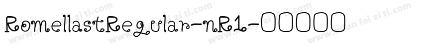 RomellastRegular-nR1字体转换