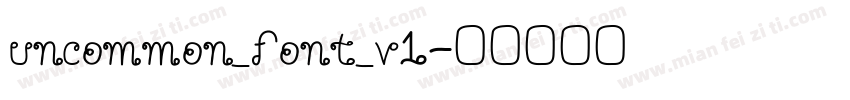 uncommon_font_v1字体转换