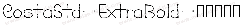 CostaStd-ExtraBold字体转换