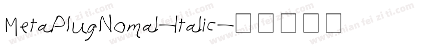 MetaPlugNomal-Italic字体转换