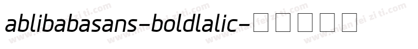 ablibabasans-boldlalic字体转换
