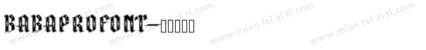 BABAPROFONT字体转换