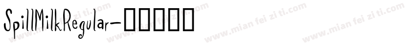 SpillMilkRegular字体转换