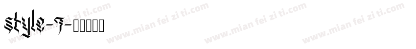 style-7字体转换