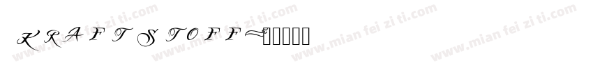KRAFTSTOFF字体转换