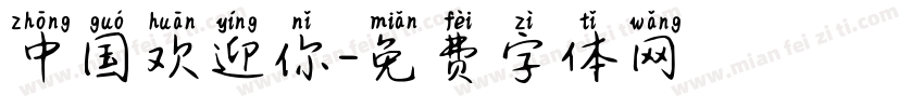 中国欢迎你字体转换
