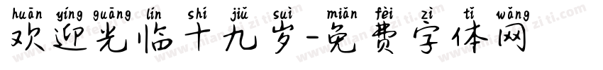 欢迎光临十九岁字体转换