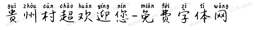 贵州村超欢迎您字体转换