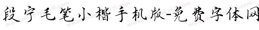 段宁毛笔小楷手机版字体转换