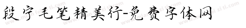 段宁毛笔精美行字体转换