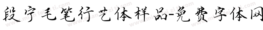 段宁毛笔行艺体样品字体转换