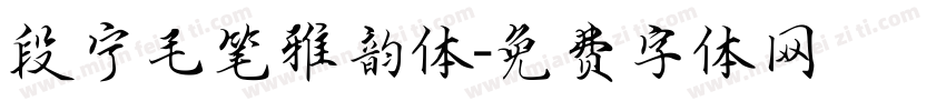 段宁毛笔雅韵体字体转换