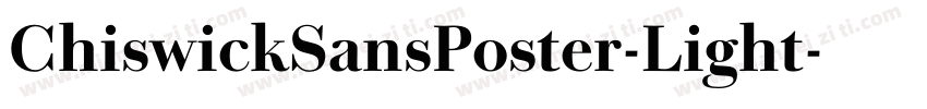 ChiswickSansPoster-Light字体转换