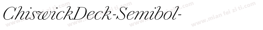 ChiswickDeck-Semibol字体转换