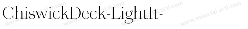 ChiswickDeck-LightIt字体转换