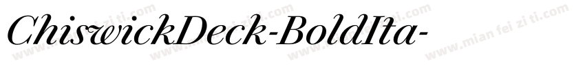 ChiswickDeck-BoldIta字体转换