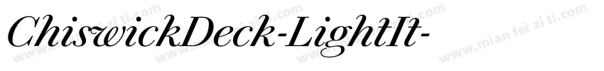 ChiswickDeck-LightIt字体转换