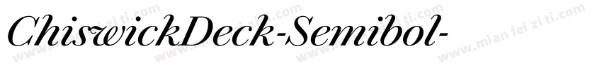 ChiswickDeck-Semibol字体转换