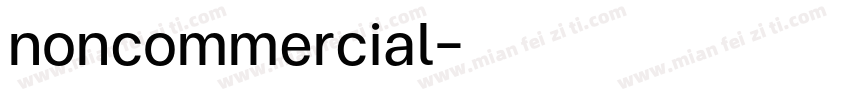 noncommercial字体转换