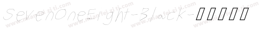 SevenOneEight-Black字体转换
