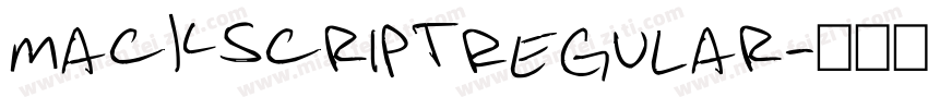 MackScriptRegular字体转换