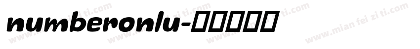 numberonlu字体转换
