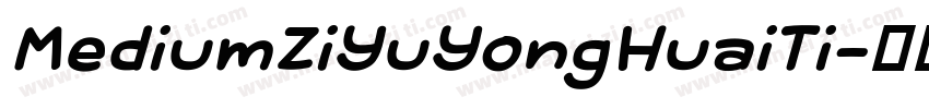 MediumZiYuYongHuaiTi字体转换