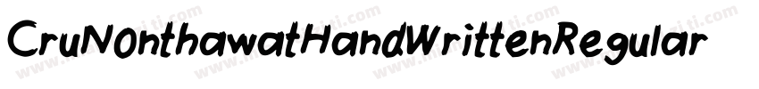CruNonthawatHandWrittenRegular-Eyvl字体转换