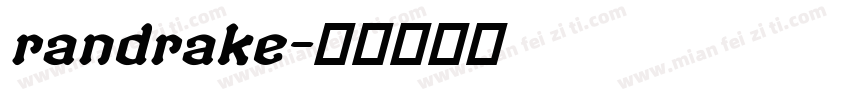randrake字体转换