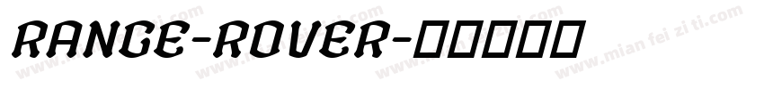 RANGE-ROVER字体转换