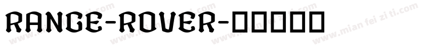 RANGE-ROVER字体转换