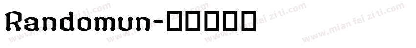 Randomun字体转换
