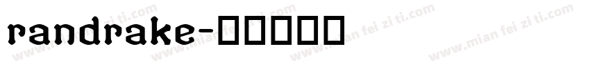 randrake字体转换